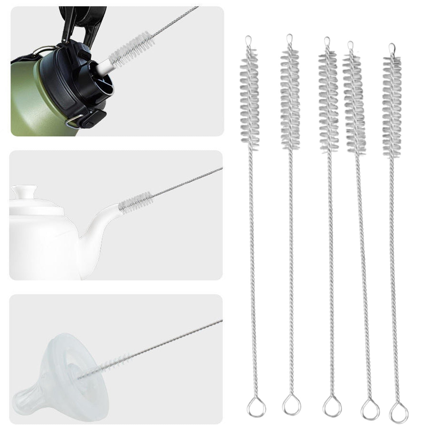 Straw & Bottle Cleaning Brush Set – 10 Pcs Deep Cleaning