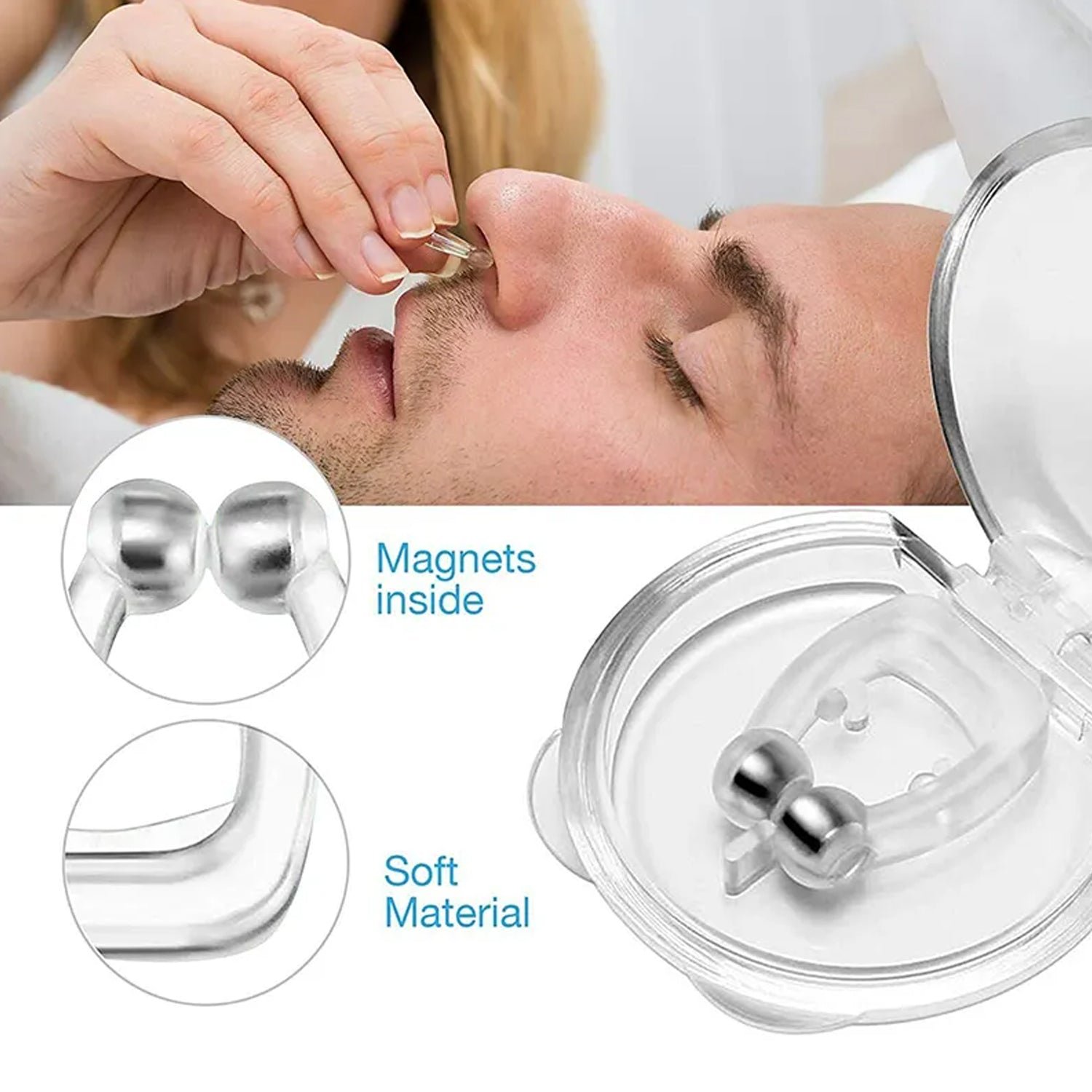 Anti-Snore Nose Clip – Silicone for Comfortable Sleep | AuriGlam