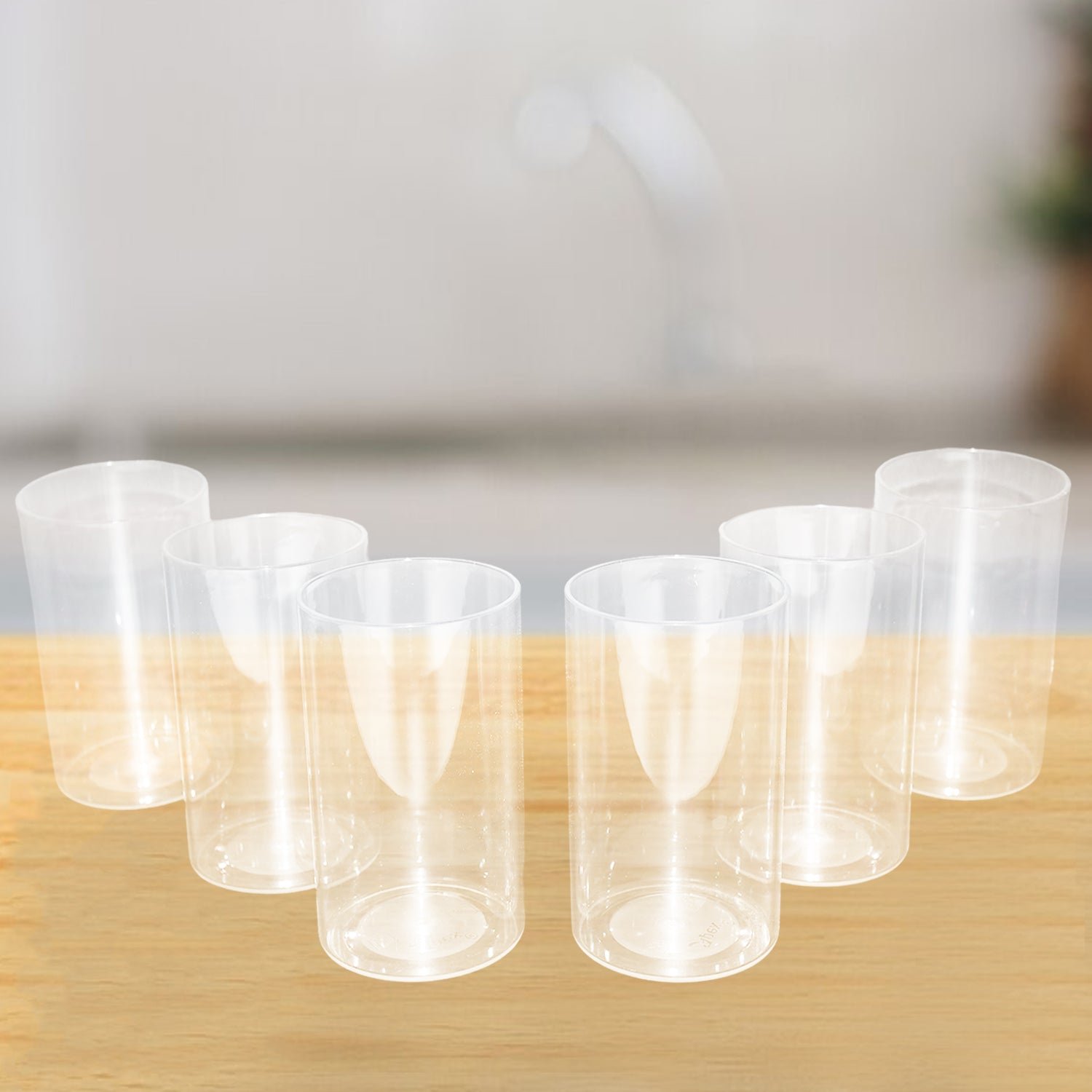 Durable Plastic Glass Set – 6 Lightweight, Unbreakable Tumblers