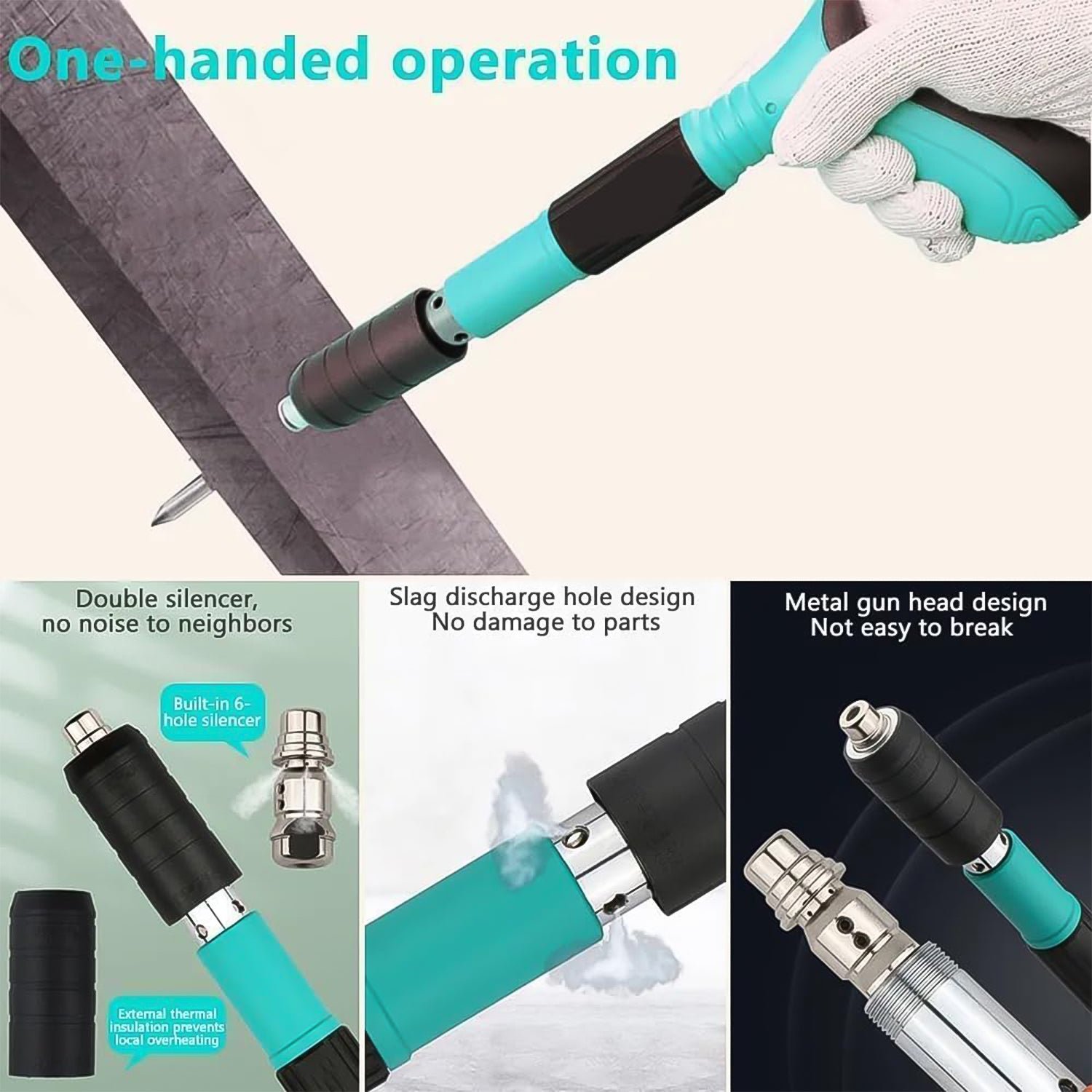 Manual Steel Nail Gun – Portable Wall Fastener | BoltForce