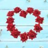 Velvet Rose Hair Clip – Red Flower Design (12 Pcs) | Calm & Curl