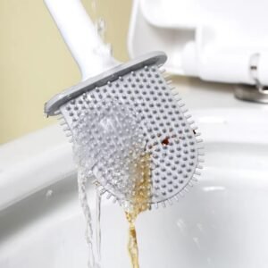 Silicone Toilet Brush – Wall-Mounted, Anti-Drip Cleaner | Velvet Wipe