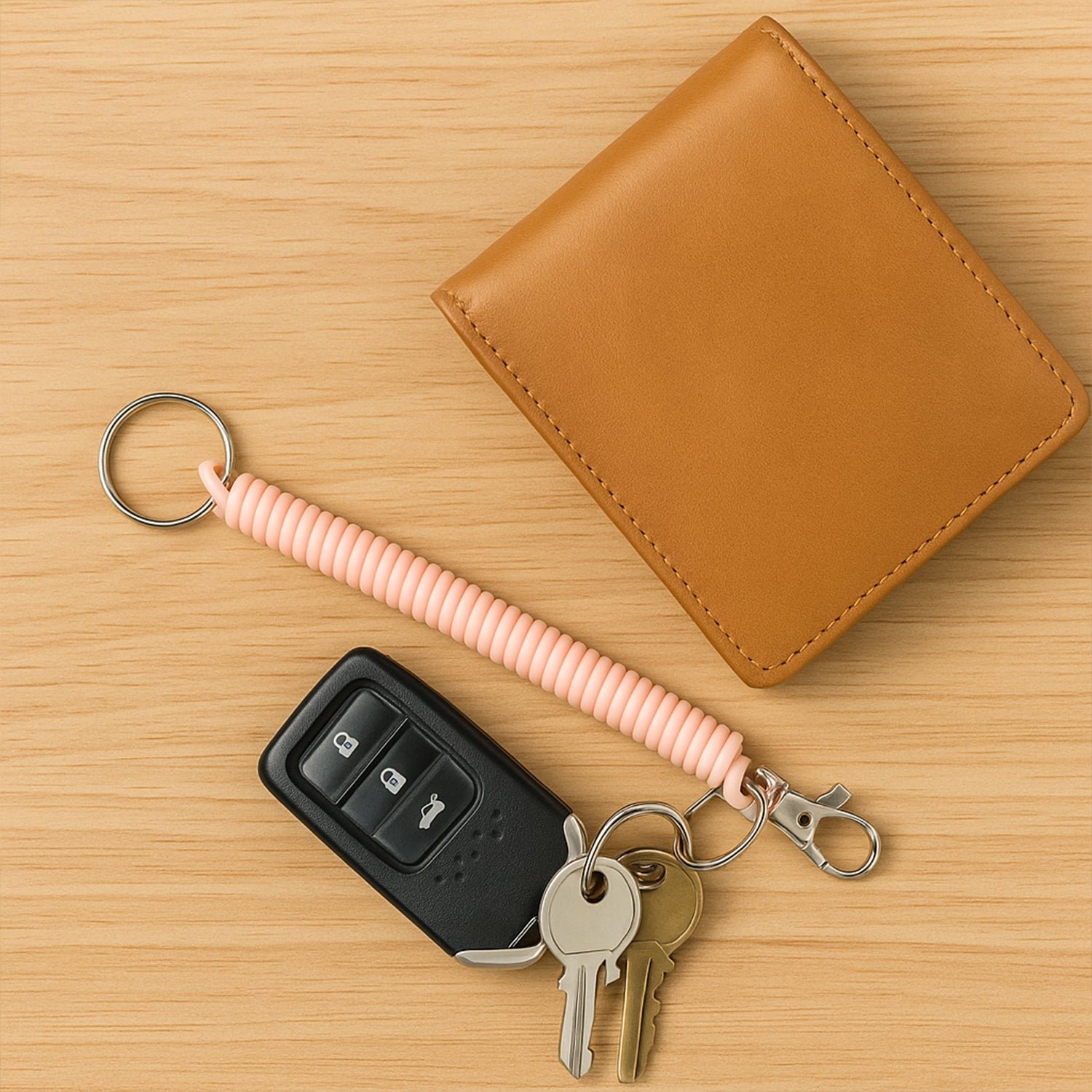 Spiral Coil Keychain Bracelet – Flexible & Durable Wrist Key Holder