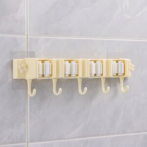Broom & Mop Holder – Self-Adhesive Wall-Mount Organizer
