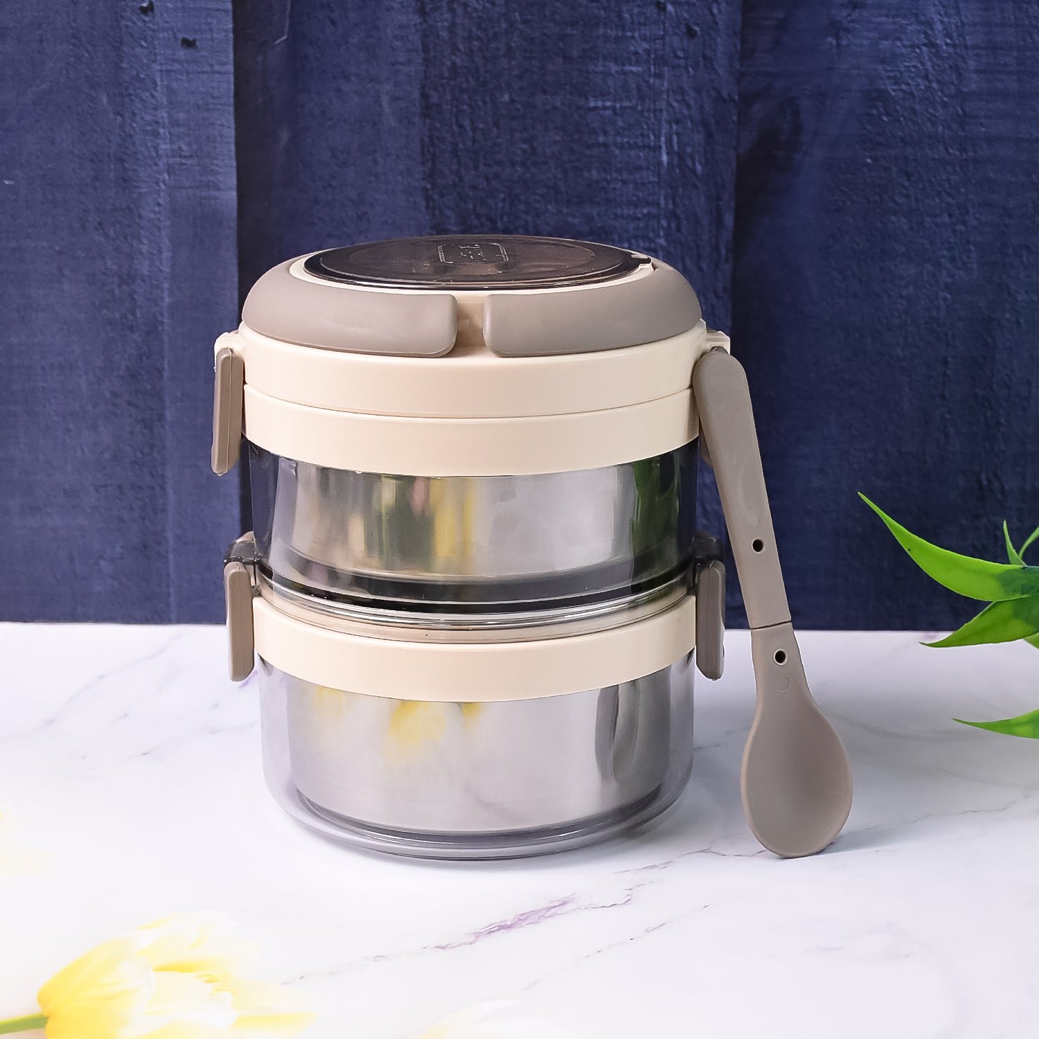 Stainless Steel Insulated Lunch Box – Leakproof Double Layer Tiffin