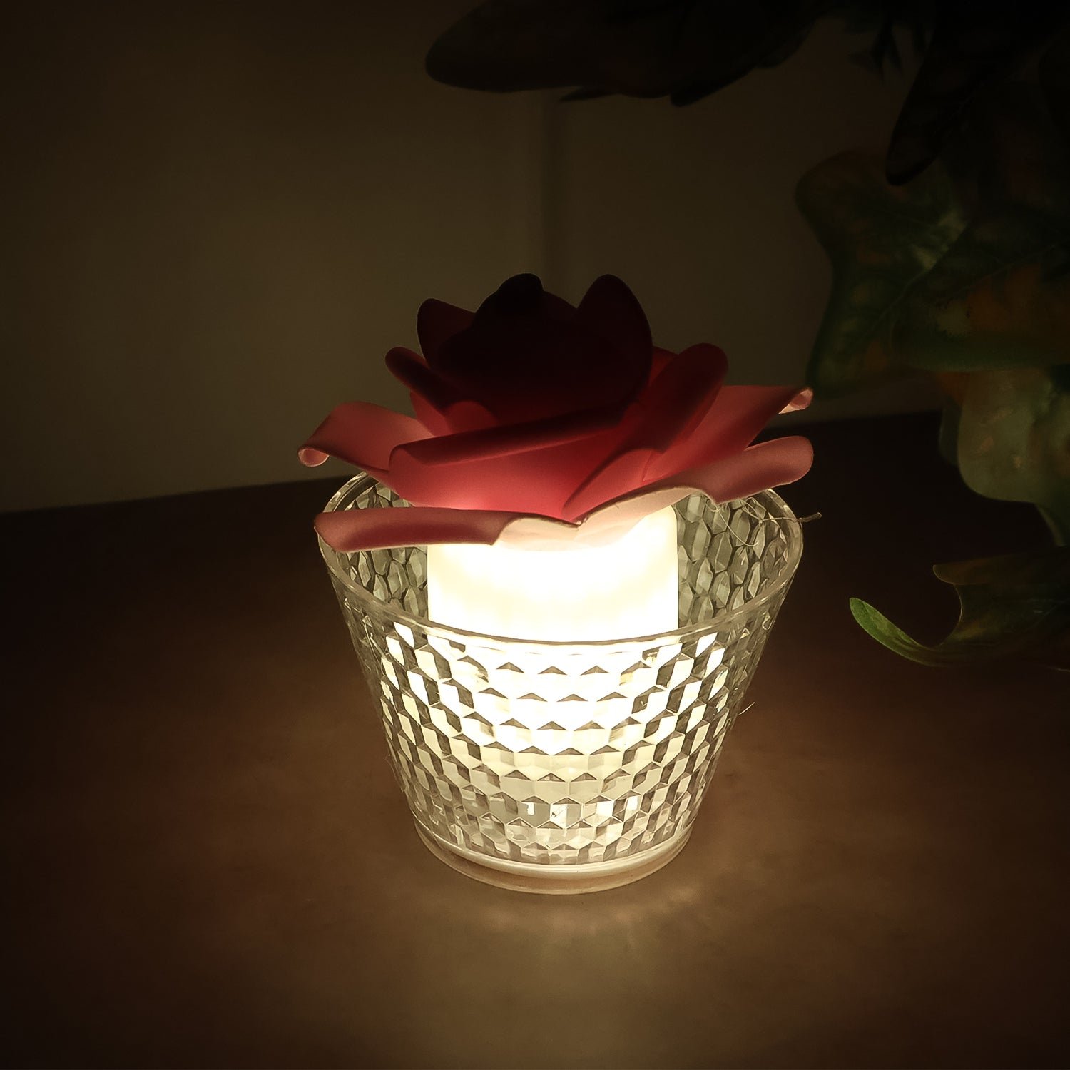 LED Rose Flower Flameless Tealight Candle Set – Elegant & Safe Décor