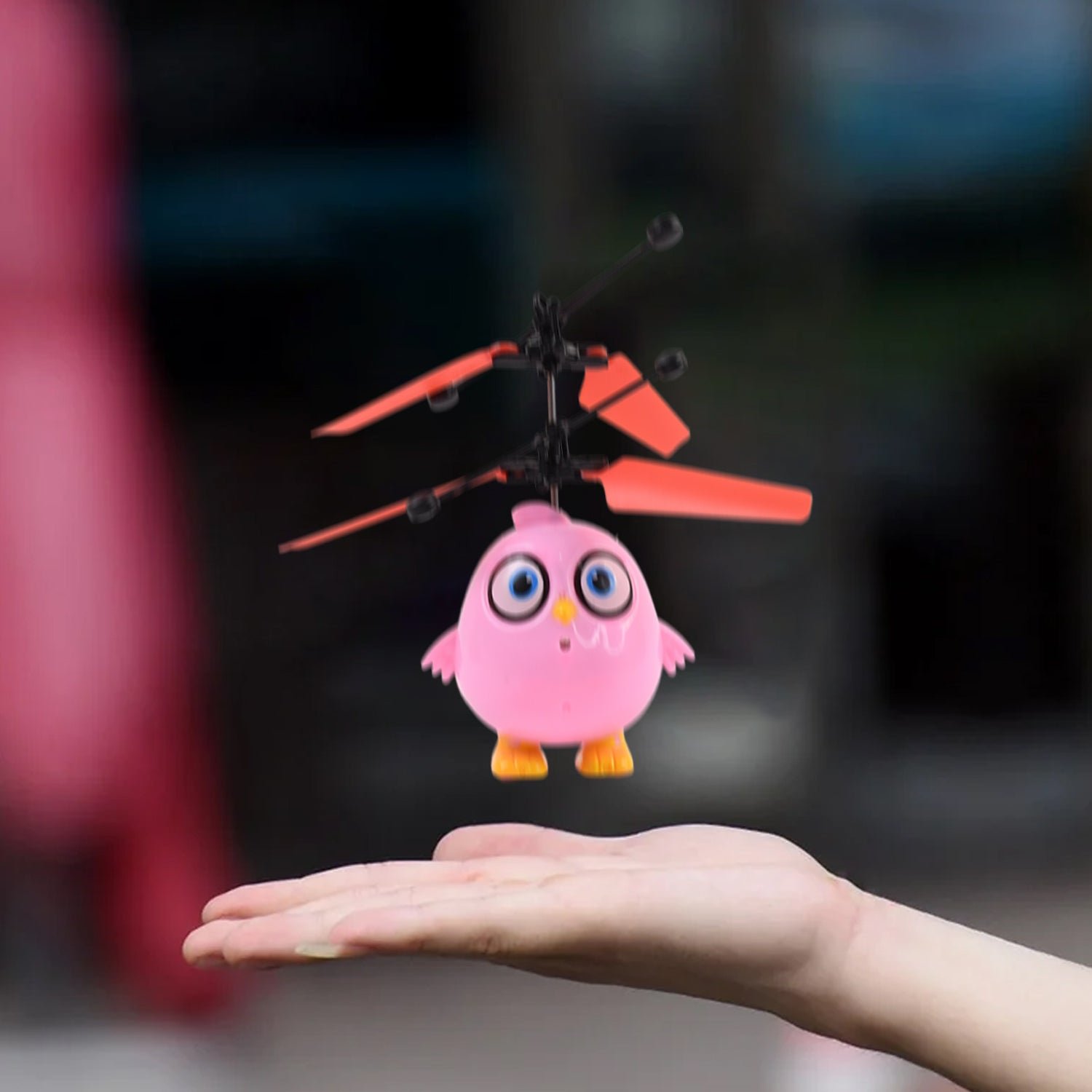 Flying Bird RC Toy – Pink Owl Design with LED & Remote Control