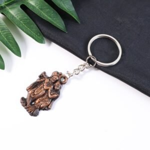 Radha Krishna Metal Keychain – Durable Spiritual Key Holder