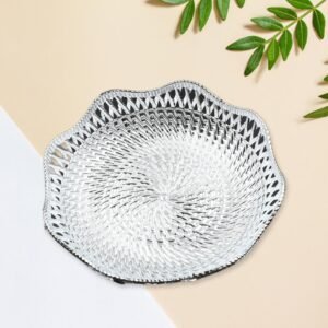 Mukhwas Serving Tray – Durable Plastic, Traditional Round 18cm |