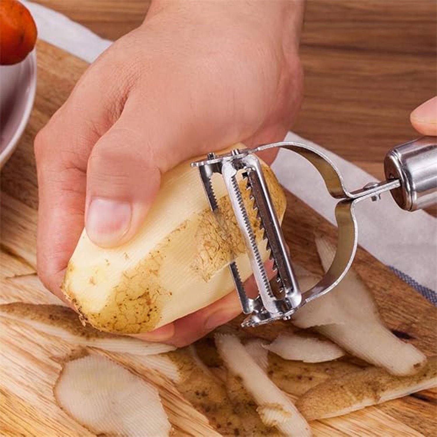 Stainless Steel 3-in-1 Vegetable Peeler Set – Precise & Versatile