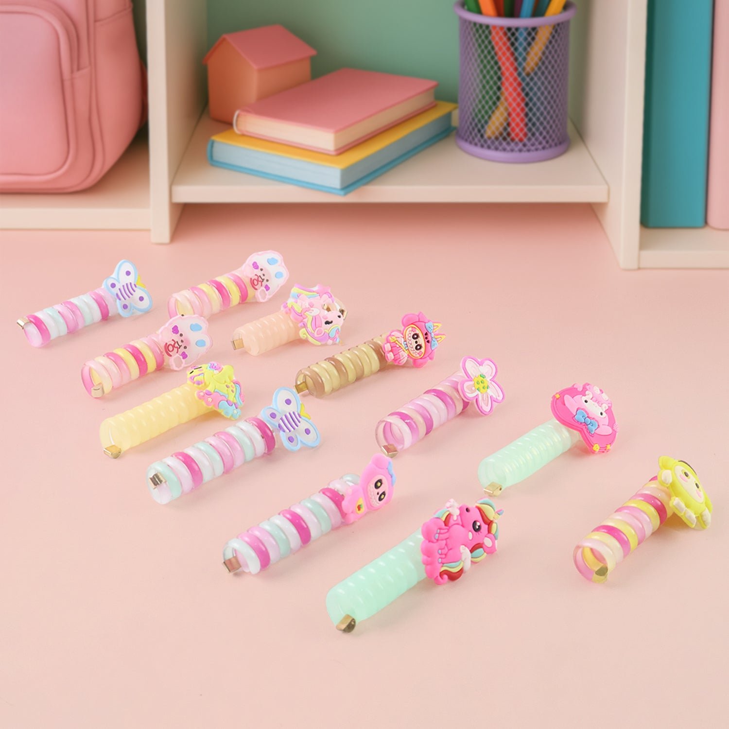 Spiral Hair Braiding Clips for Kids – Colorful Cartoon Designs