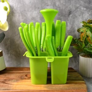 Stainless Steel Cutlery Set – Elegant 24-Piece with Holder