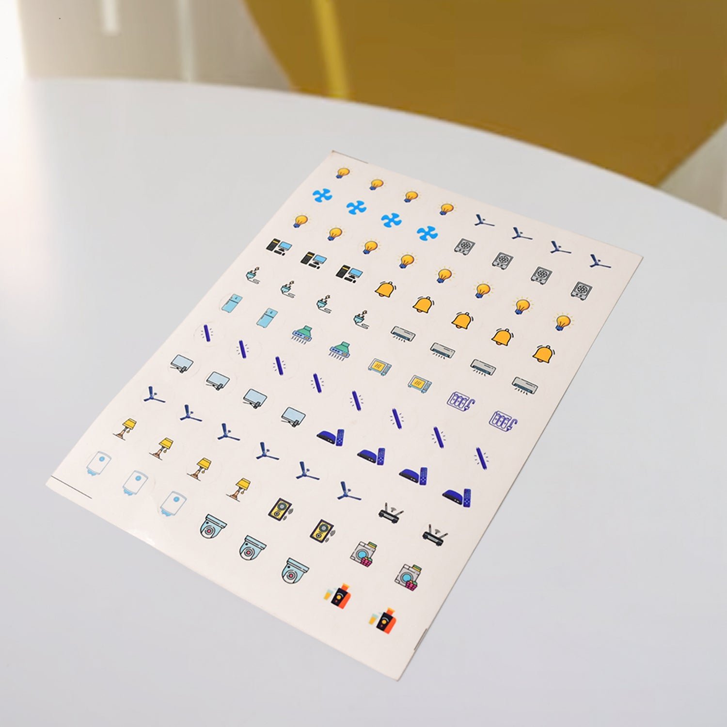 Switch Icon Sticker Sheet – 88 Visual Labels for Easy Switchboard Use
