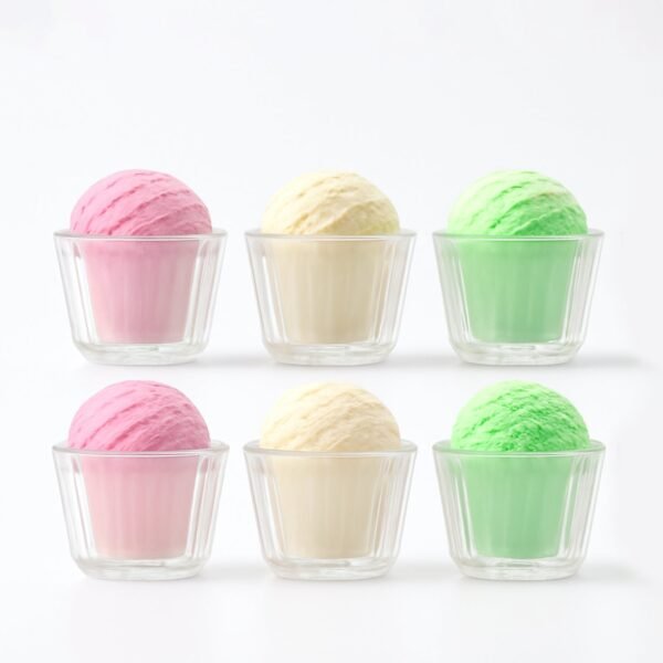 Plastic Dessert Bowl Set – 6 Transparent Reusable Bowls