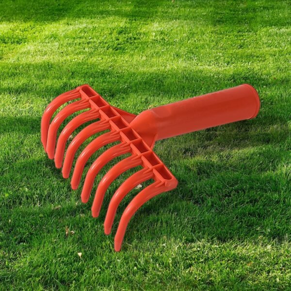 Plastic Garden Hand Rake – Lightweight 9-Tooth Cultivator Tool