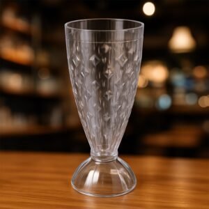 Plastic Milkshake Glass Set – Durable 400ML Plastic Tumblers (6 Pieces)