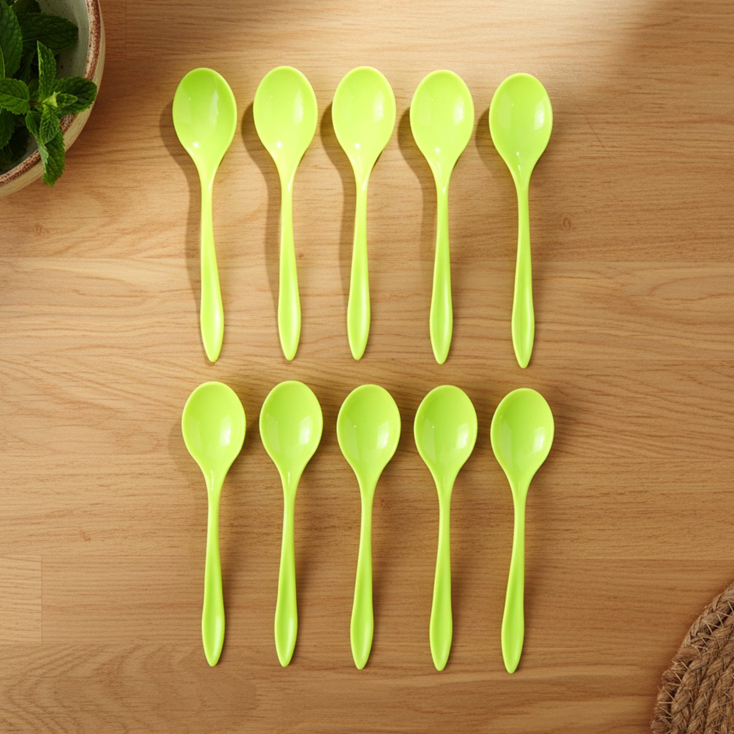 Plastic Spoons Set – Reusable Serving Cutlery | Tummy Tide