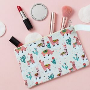 Printed Zipper Pouch – Compact Multipurpose Organizer with Wrist Strap