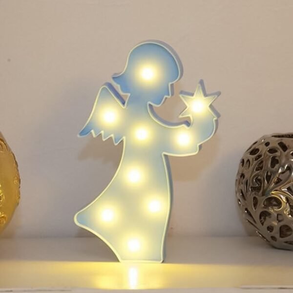 LED Angel Night Light – Battery Operated Room Decor | Deskrova