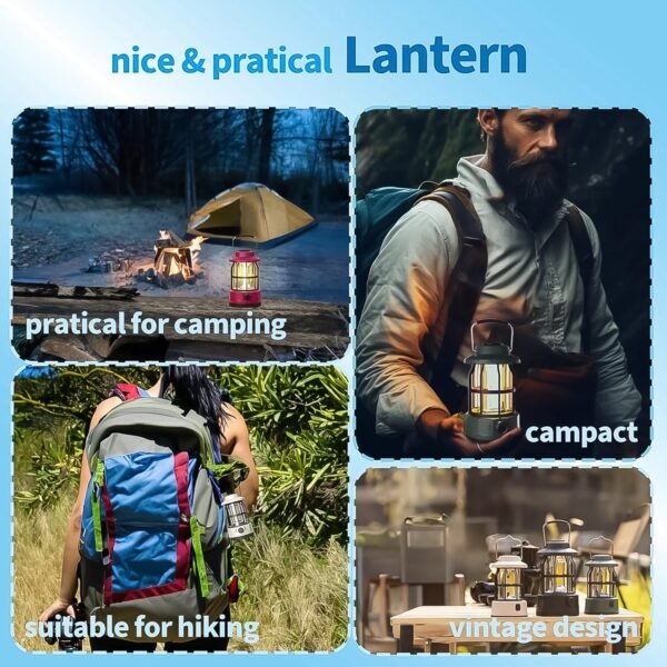 Rechargeable LED Camping Lantern – Retro Dimmable Light | Garden Vera