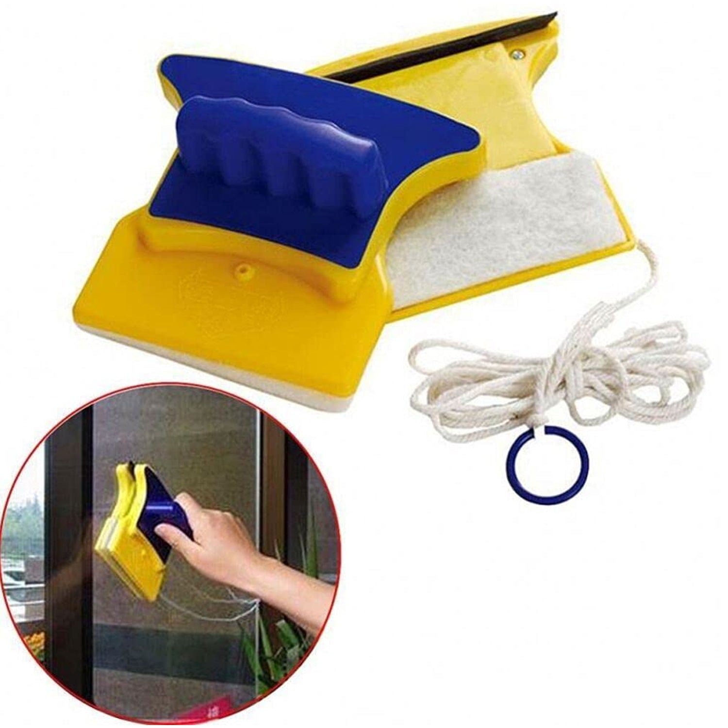 Magnetic Window Cleaner – Double-Sided, Streak-Free Glass | Velvet Wipe