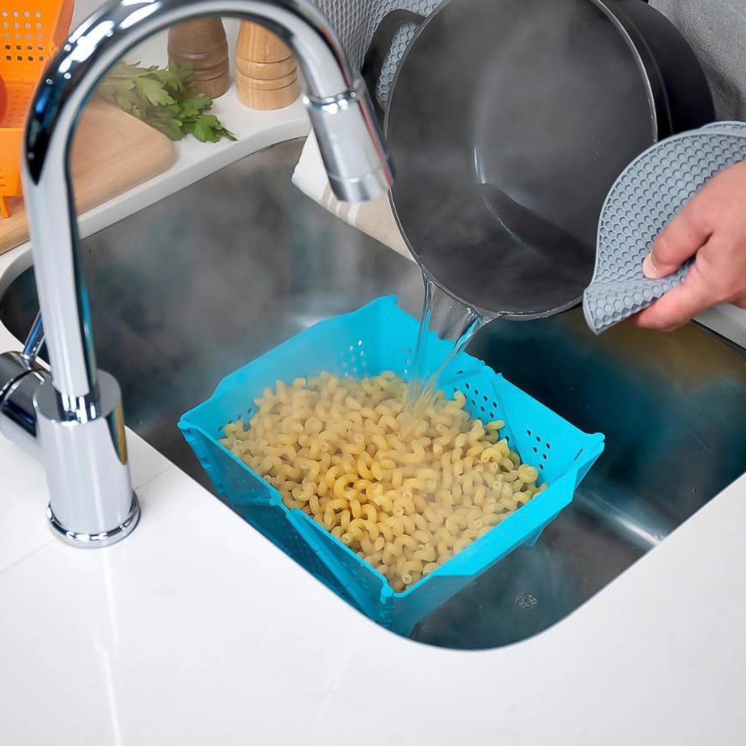 Foldable Storage Basket – Ventilated & Space-Saving | Tidy Table