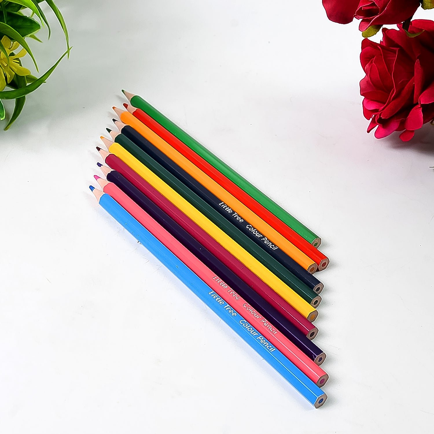 Colored Pencils Set – 12 Vibrant Shades for Art | Craftily