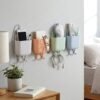 Plastic Wall Mounted Mobile Charging Holder Set – Space Saving 4 Pc