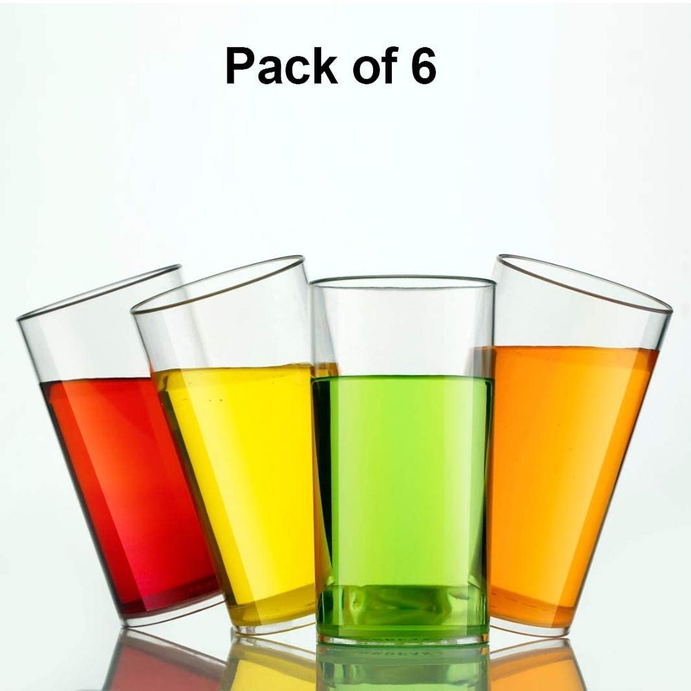 Unbreakable Plastic Glasses – Clear 330ml Set of 6 | Serve Stellar