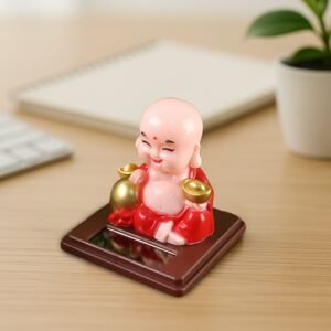 Solar Buddha Car Ornament – Moving Head Dashboard Decor | PowerXpert