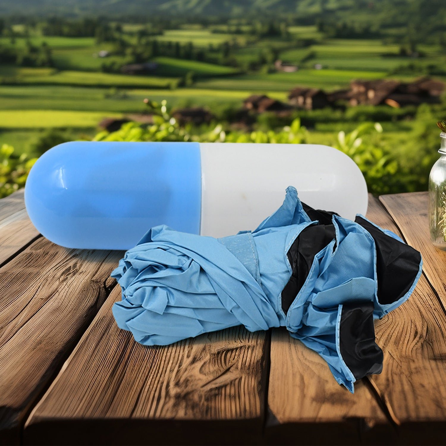 5-Fold Umbrella – Compact & Windproof with Capsule Case | DrizzlePro