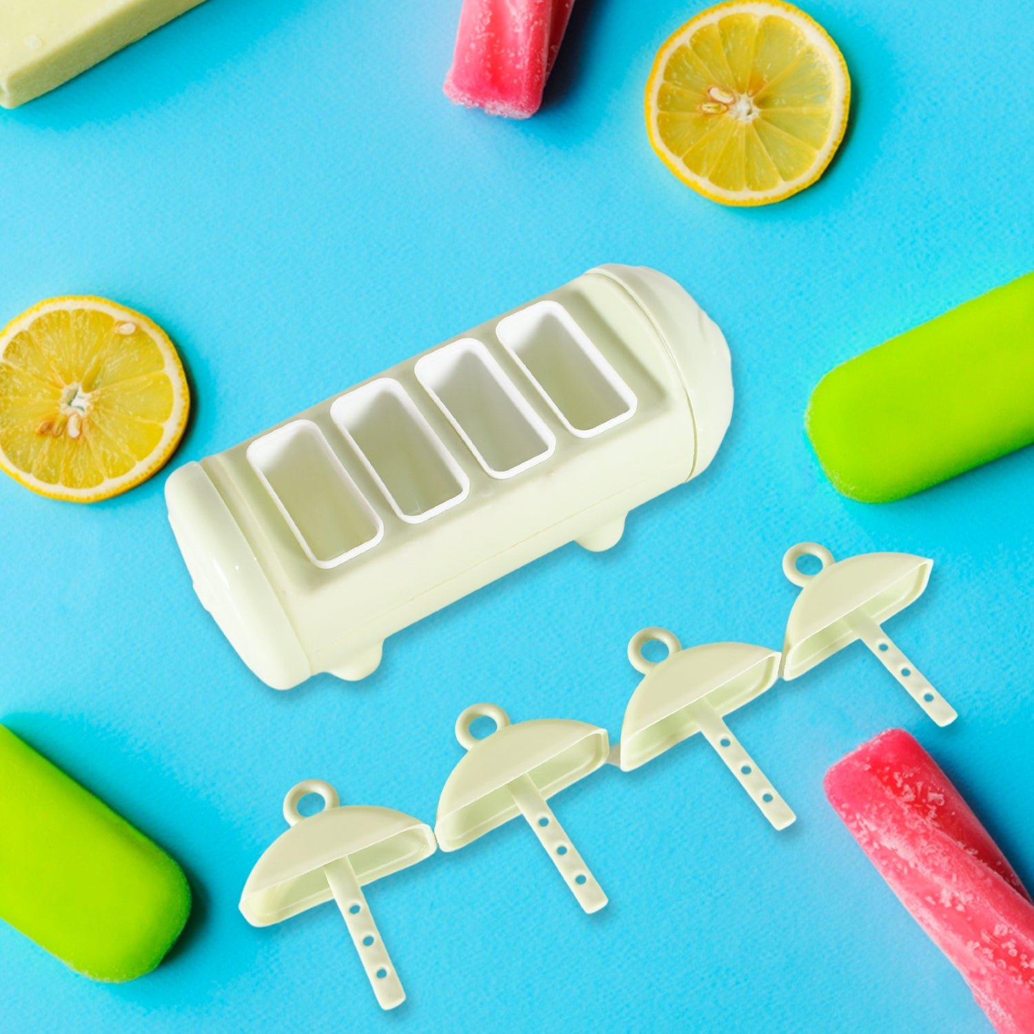 Cartoon Ice Candy Mold – 4-Cup Set for DIY Popsicles | ChillPour