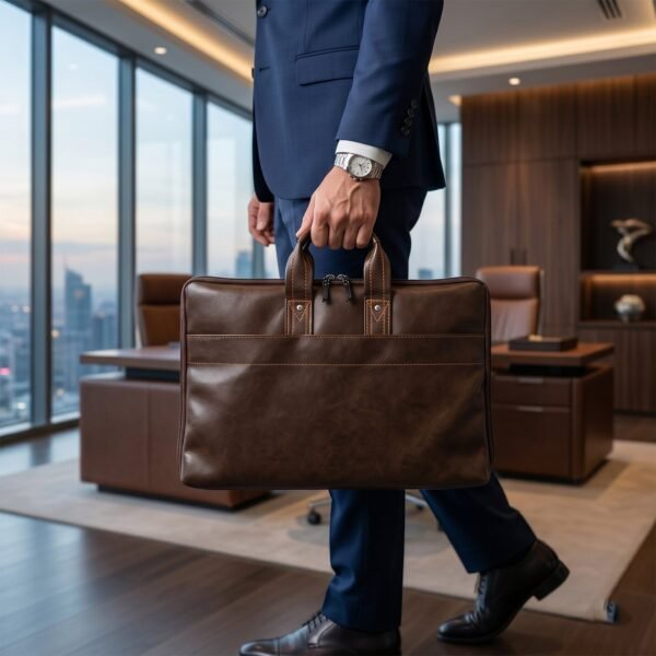 Leather Laptop Bag – Stylish & Durable Office Briefcase