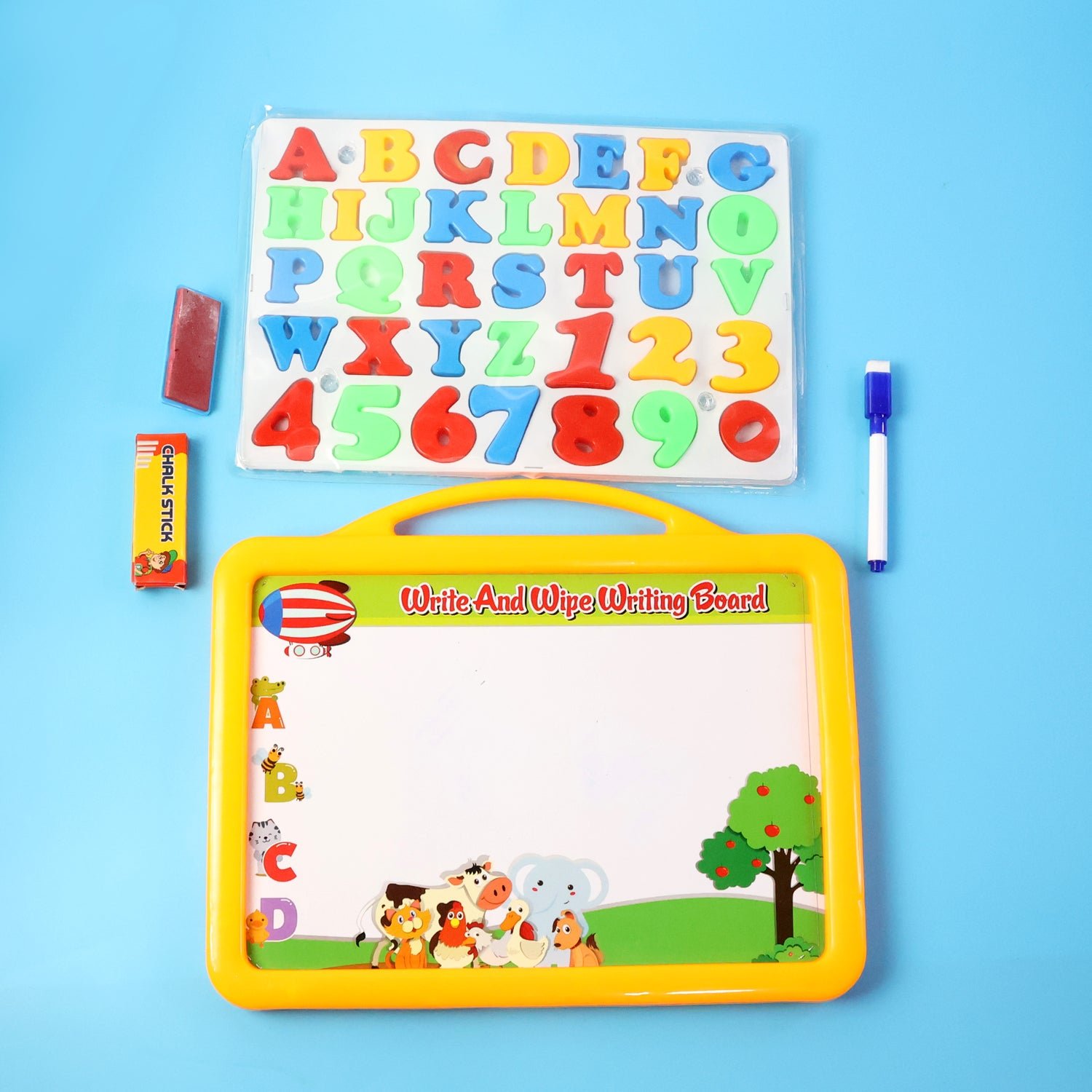 02_drawing-board Kids Writing Board Set – Double-Sided Whiteboard & Blackboard