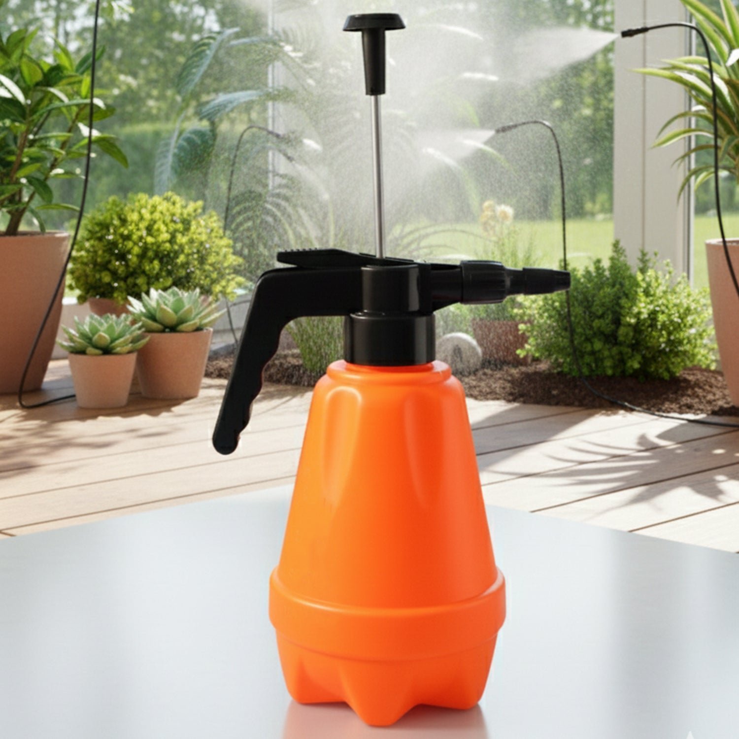 Pressure Spray Bottle 1.5L – Durable Adjustable Nozzle