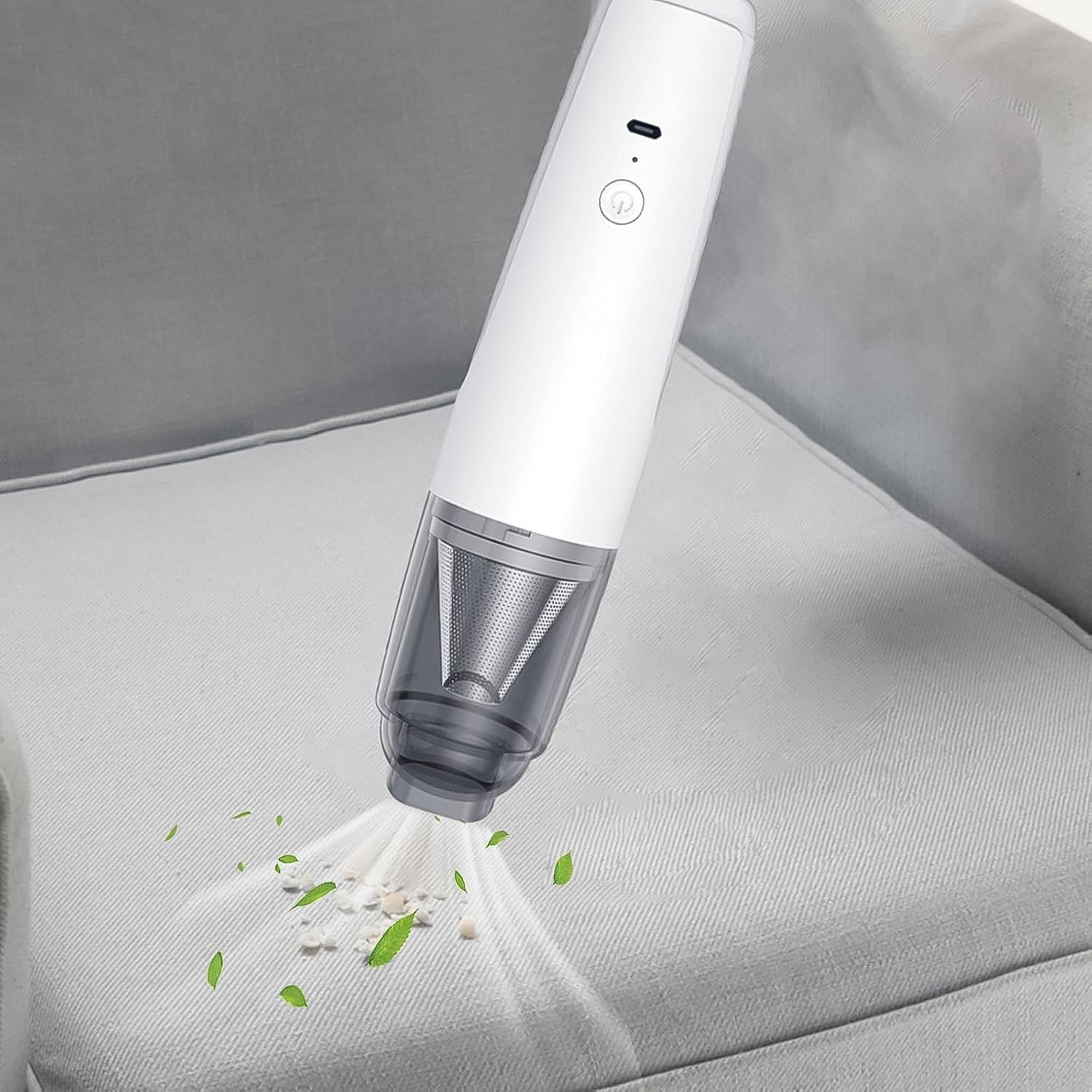 Mini Handheld Vacuum Cleaner – Cordless Rechargeable with 5 Nozzles