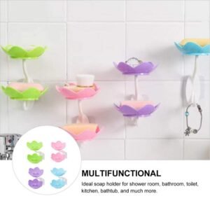 Self-Draining Soap Dish – Flower Design Bathroom Holder | VelvetBubbles