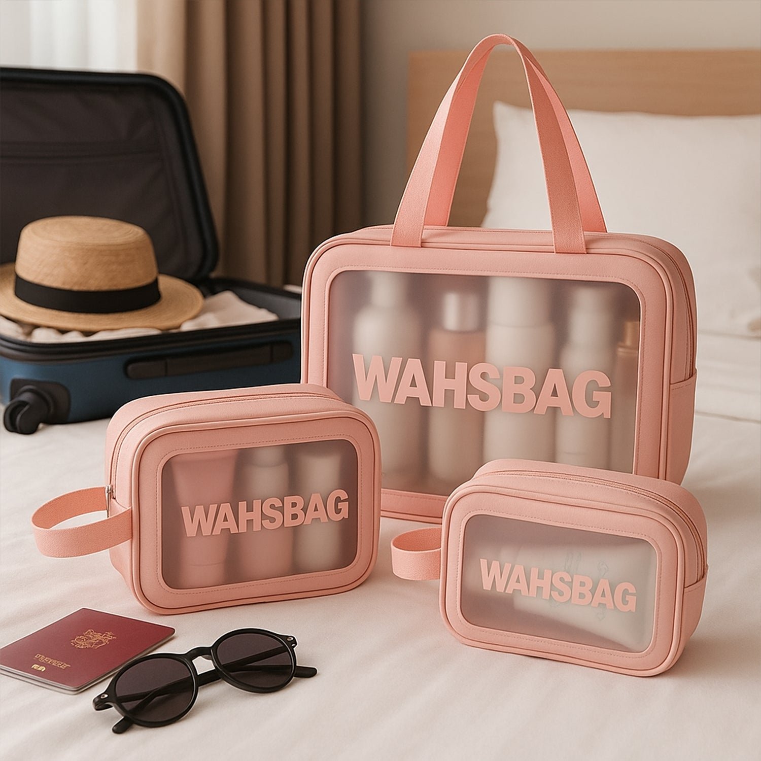 Cosmetic Pouch Set – Waterproof Travel Makeup Bags (Set of 3) | BeautyBare