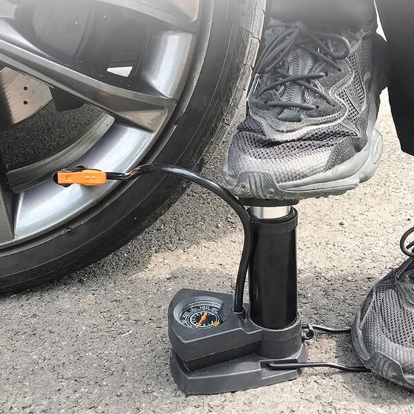 Foot Bike Pump – Portable Cycle Tire Inflator with Gauge | Indo Glow