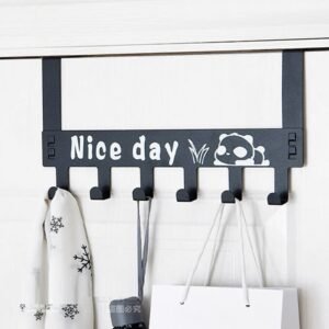 Over Door Hook Rack – 6 Heavy-Duty Carbon Steel | Indo Glow