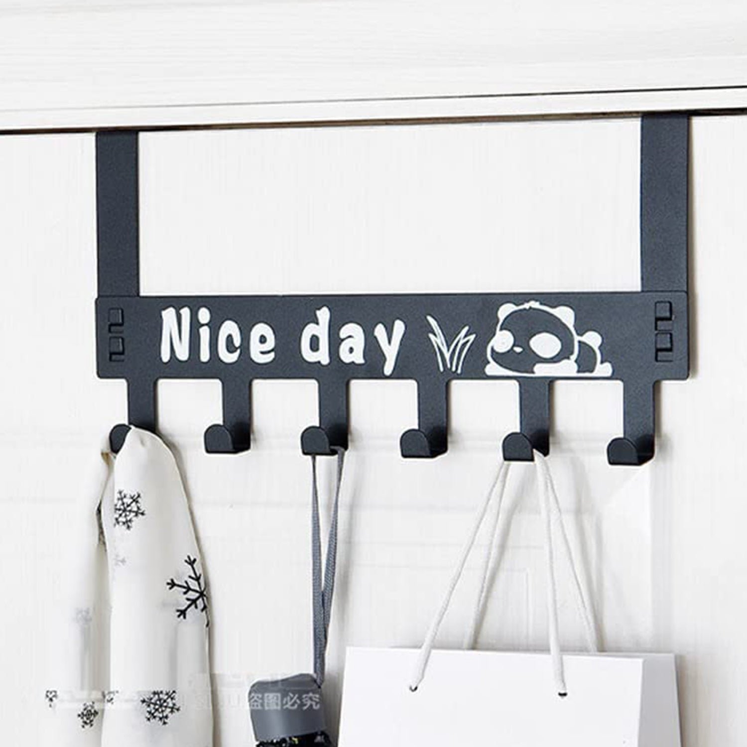 Over Door Hook Rack – 6 Heavy-Duty Carbon Steel | Indo Glow