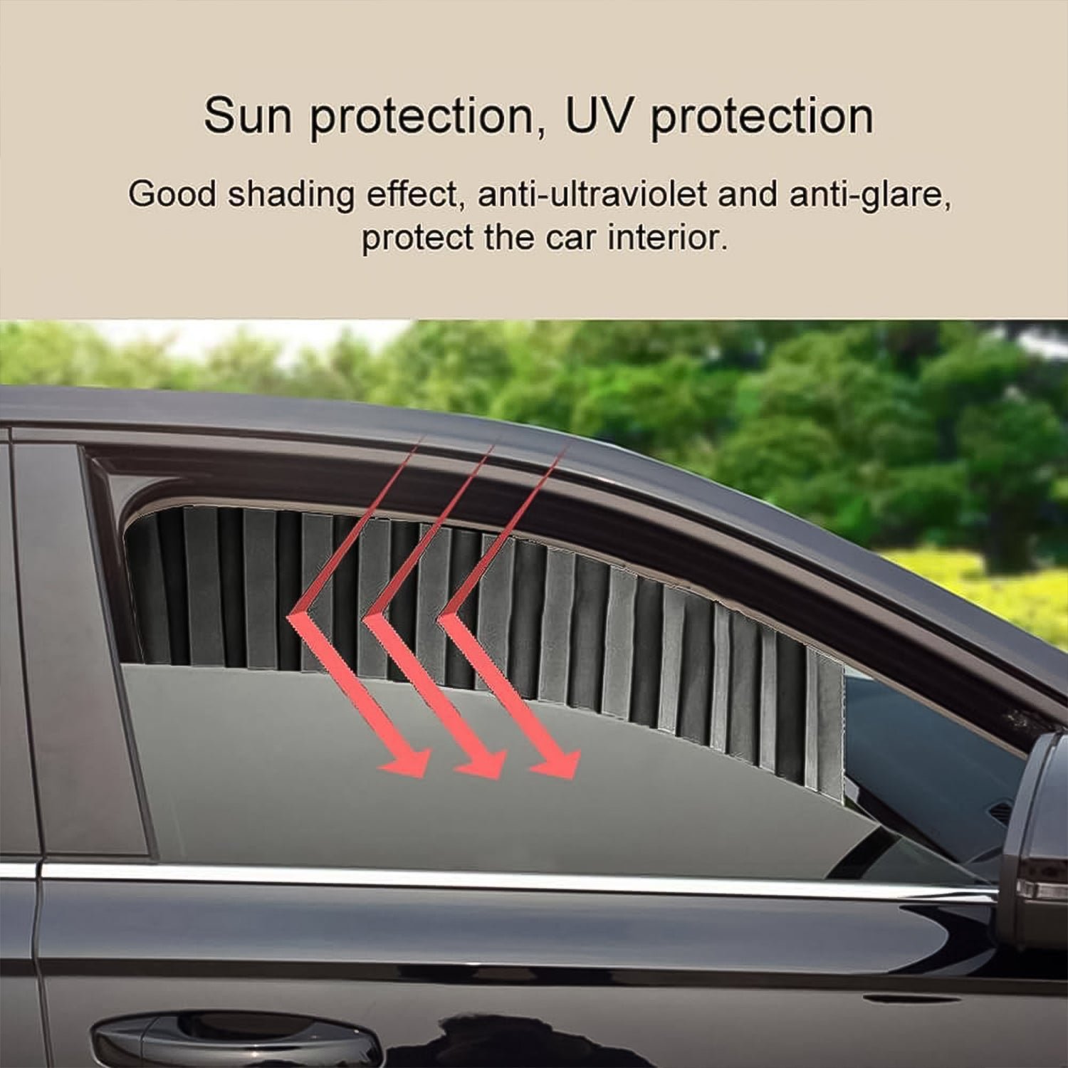 Car Window Sunshade – 4 Pcs Magnetic Set for UV & Privacy | Velvet Wheels