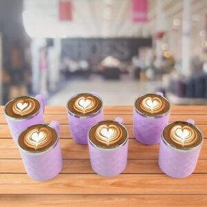 Stainless Steel Tea Cup Set – Elegant 200 ml Double Wall Design