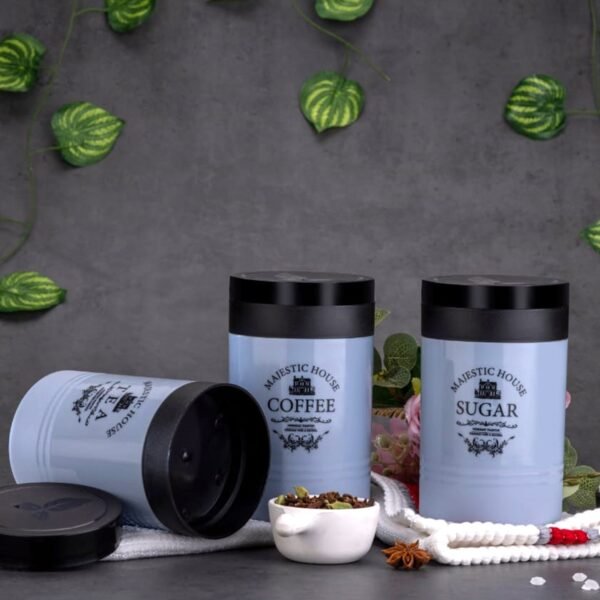 Airtight Food Containers – 3 Pc Tea Coffee Sugar Set | Tidy Table