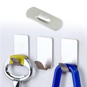 Stainless Steel Wall Hooks – 18 Pc Self-Adhesive Set | GlimmerHome