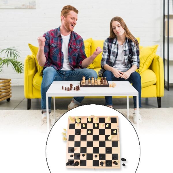 Folding Wooden Chess Set – Portable 30x30cm Board | Boardoria