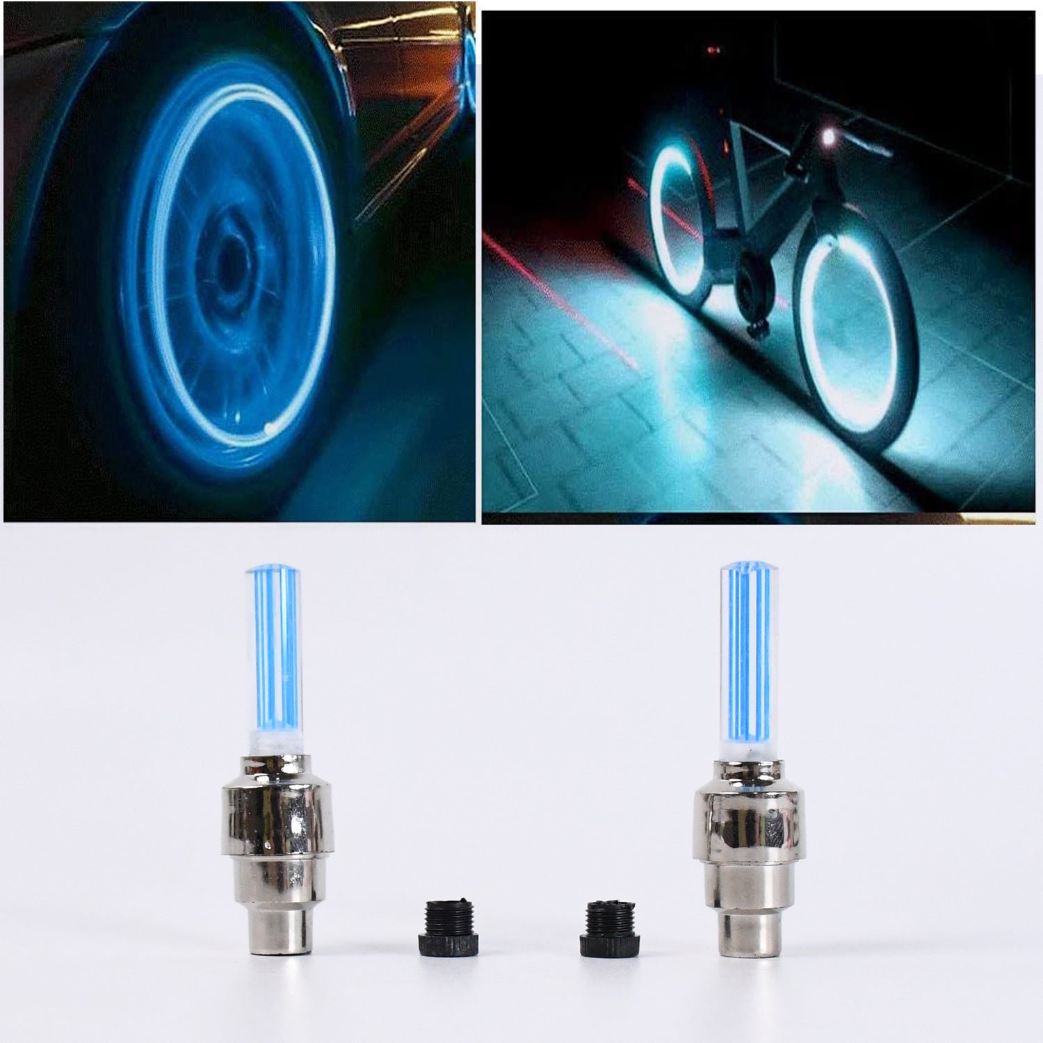 LED Tyre Valve Caps – Motion-Activated Light | RaceVault