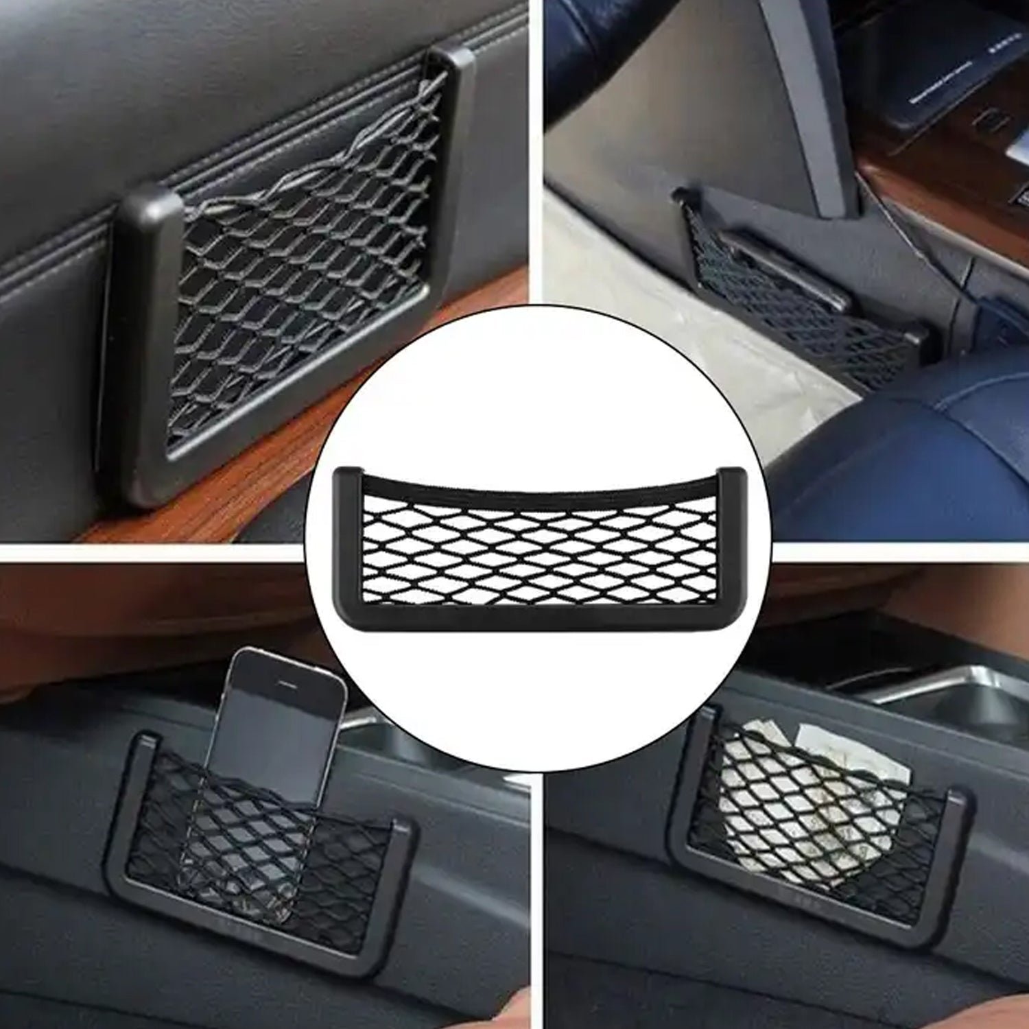 Car Seat Organizer – Mesh Storage for Phone & Purse | Velvet Wheels