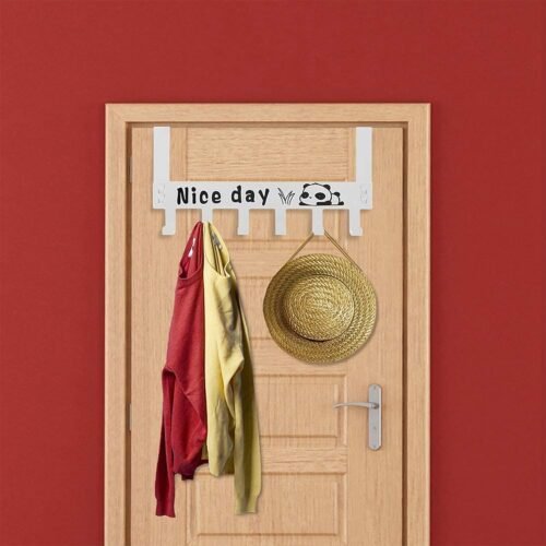 Over Door Hook Hanger Rack – Heavy-Duty 6-Hook Organizer