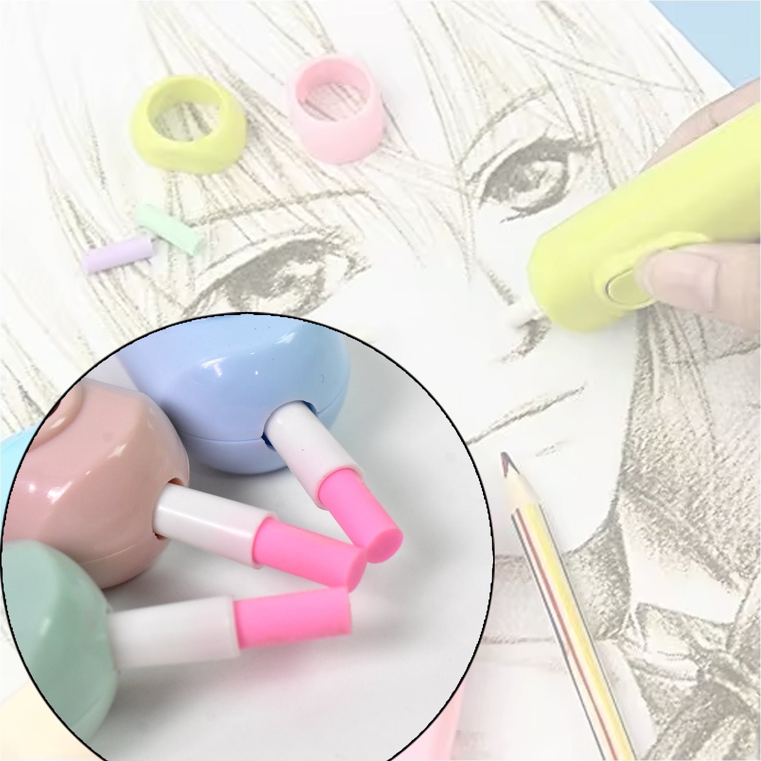 Electric Eraser Kit – Precision Erasing for Art & Drafting | ScribbleJoy